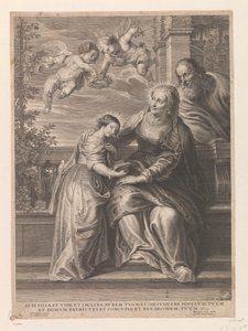 Maria med sine forældre Anna og Joachim