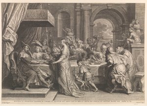 Salome viser Johannes Døberens hoved til Herodes af Schelte Adamsz. Bolswert