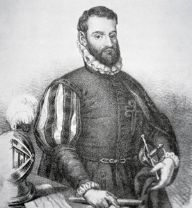 Pedro Menendez de Aviles (litho) af School American