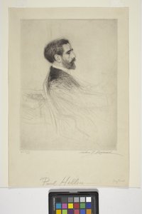 Portræt af Paul Helleu (blæk) af School American