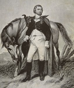 Portræt af Nathanael Greene (litho) af School American