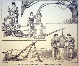 Primitiv metode til maling af majs (litho) af School American