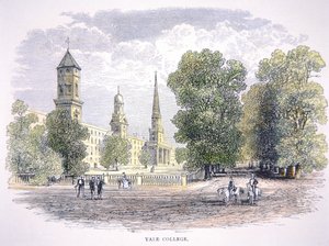 Yale University, New Haven, Connecticut (farve litho) af School American