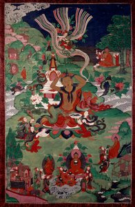 Episode af Buddhas liv: klipning. Gobelin. Paris, Guimet-museet, Nationalmuseet for asiatisk kunst af School Asian