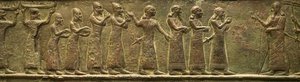 Balawat-porte fra det gamle assyriske rige (lavt relief) af School Assyrian