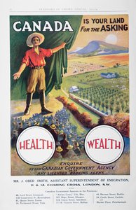 Plakat, der promoverer emigration til Canada