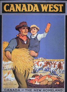 Plakat, der promoverer immigration til Canada