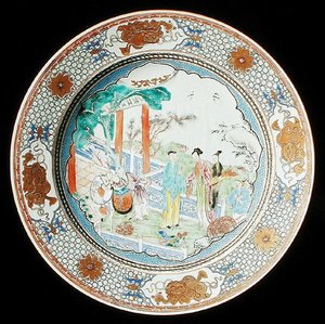 En famille rose oplader, ca. 1730 (porcelæn) af School Chinese