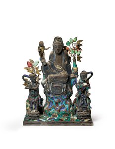 Buddhistisk figurgruppe af School Chinese