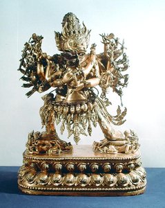 Vajrabhairava, aspekt af Yamantaka, lovens vogter, Qing-dynastiet af School Chinese
