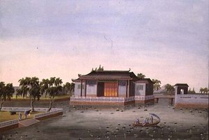 Water Garden, ca. 1820-40 (akvarel på papir) af School Chinese