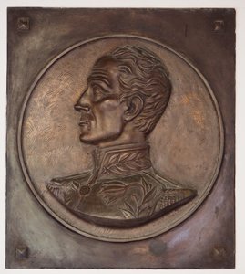 Simon Bolivar, basrelief af School Colombian