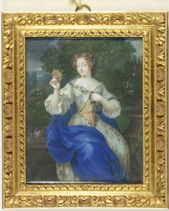 Marie-Angelique Scoraille de Rousille, hertuginde af Fontanges (emalje) af School Continental