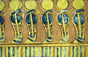 Det gamle Egypten, Vægmaleri, Uraeus-slanger bevogter Osiris