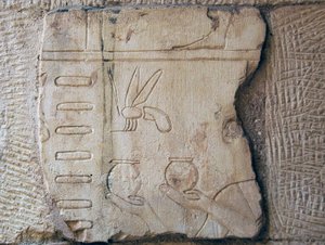 Detalje af et relief, Luxor (sten) af School Egyptian