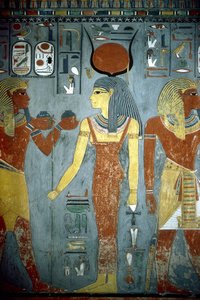 Luxor, Theben: Kongernes Dal, grav for Horemheb (-1343 - -1314), egyptisk farao, hvor gudinden Isis vises. af School Egyptian