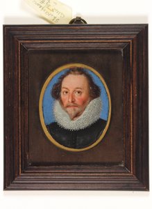 En herre ved navn William Shakespeare (akvarel på vellum) af School English