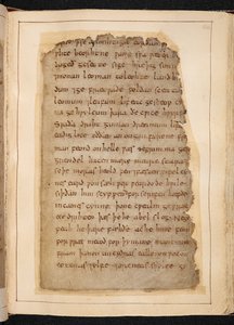 En side med Beowulf fra folioer, nogle gange kaldet 