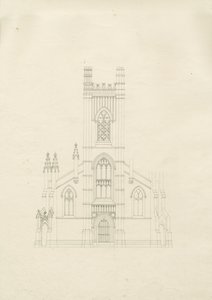 Burton-upon-Trent - Holy Trinity Church: tegning, nd [?1820