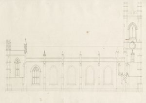 Burton-upon-Trent - Holy Trinity Church: tegning, nd [?1820