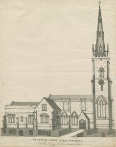 Clifton Campville Church: pen og sepia tegning, nd [?19. århundrede] (tegning) af School English