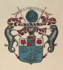 Det Gamle Ostindiske Kompagnis våbenskjold (print) af School English
