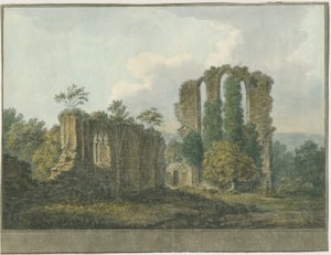Croxden Abbey: vandfarvemaleri, nd [1805] (maleri) af School English