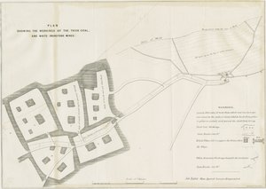Dudley - Mine-bearbejdning: litografi og [?1800-tallet] (tryk) af School English