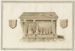 Eccleshall Church: Biskop Benthams grav: vandfarvemaleri, nd [?19. årh.] (maleri) af School English