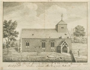 Afskedskirke: gravering af School English
