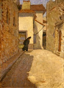 Figur i en Dieppe-gade (olie på lærred) af School English