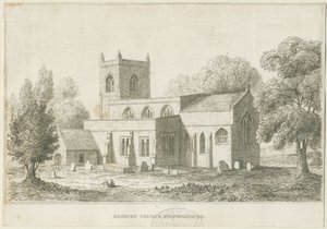 Hanbury Church: radering, nd [c 1800] (tryk) af School English