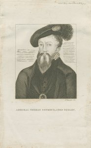 Hill Ridware - Portræt af admiral Thomas Seymore, Lord Sudley: gravering, nd [c 1805] (tryk) af School English