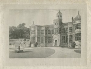 Ingestre Hall: litografi, nd [c 1840] (tryk) af School English