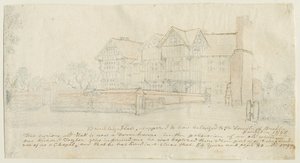 Kingswinford - Bradley Hall: tonet blyantstegning af School English