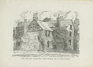 Lichfield - Friary Schools: streggravering af School English