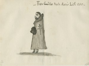 Lichfield - Guildhall [Guildsman]: vasketegning og [?1700-tallet] (tegning) af School English