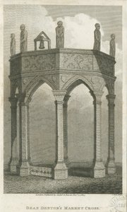 Lichfield - Market Place: gravering, nd [c 1805] (tryk) af School English