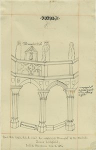Lichfield - Market Place: sporing, 3. november 1836 (tegning) af School English