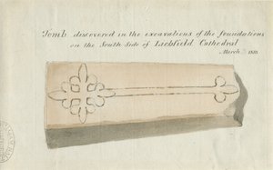 Lichfield Cathedral - Tomb: sepia-tegning, [1813] (tegning) af School English