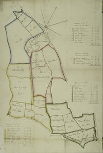 Kort over Willesden, London (litho) af School English