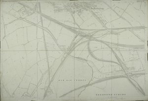 Kort over Willesden, London (litho) af School English