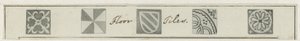 Mavesyn Ridware - Gulvfliser i Mavesyn Mortuary Chapel: sepia tegning, nd [?sent 18. århundrede] (tegning) af School English