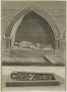 Mavesyn Ridware - Tomb of Hugo Mavesyn: engraving, nd [?18th cent] (print) af School English