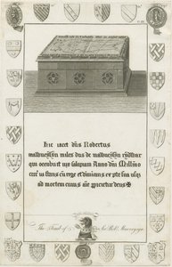 Mavesyn Ridware - Tomb of Sir Robert Mavesyn: gravering, nd [slut 18. århundrede] (tryk) af School English