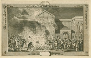 Newgate Prison and the Gordon Riots (ætsning) af School English