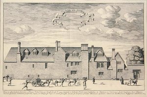 Nyt hospital i 1369 (gravering) af School English