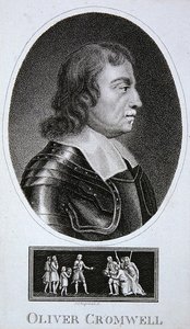 Oliver Cromwell (gravering) af School English