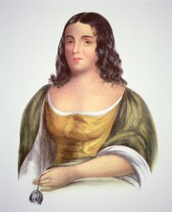 Pocahontas (ca. 1595-1617) (farve litho) af School English