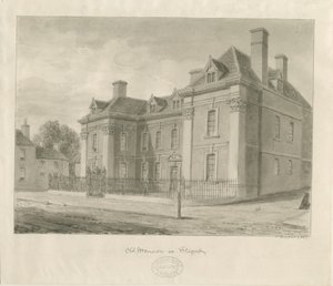 Staffordshire Hall: akvarelmaleri af School English